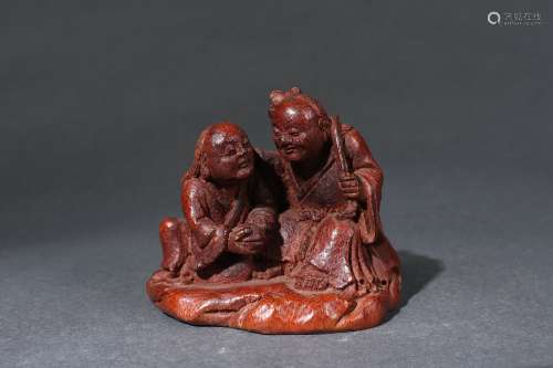 Chinese Bamboo Carved Figure Statue