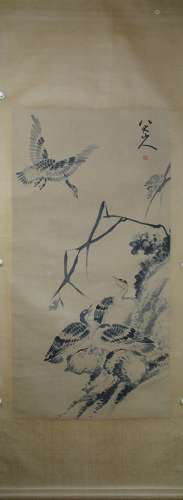 Flower and Bird, Hanging Scroll, Zhu Da