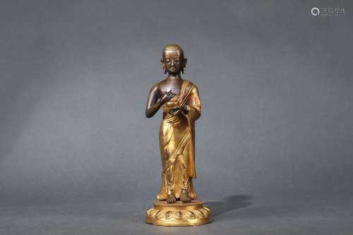 Gilt Bronze Statue of Maitreya Buddha