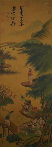 River People, Hanging Scroll, Yao Wenhan