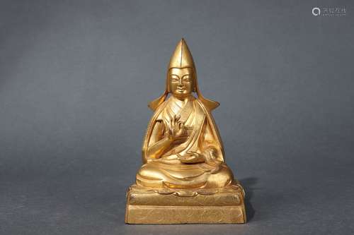 Gilded Copper Tsongkhapa