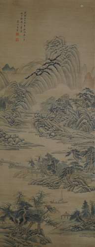 Landscape, Hanging Scroll, Wang Chen