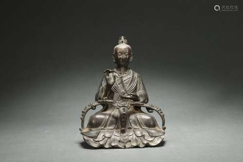 Bronze Sitting Statue of Medicine Buddha