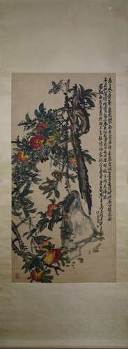 Flowers, Hanging Scroll, Wu Changshuo