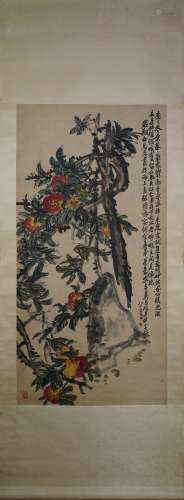 Flowers, Hanging Scroll, Wu Changshuo