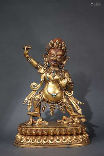 Gilt Bronze Statue of Vajrapani Bodhisattva