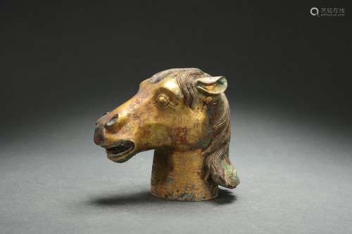 Gilt Bronze Horse Head