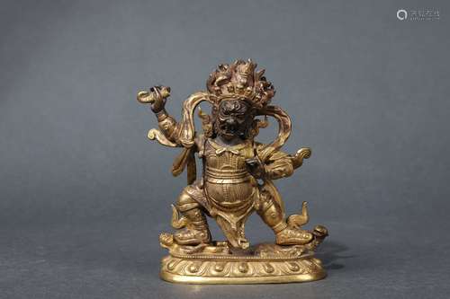 Gilt Copper Statue of Vajra