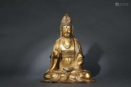 Gilt Bronze Statue of Avalokitesvara