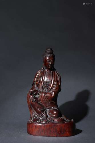 Bamboo Carved Statue of Avalokitesvara