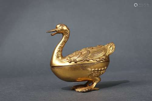 Gilt Bronze Duck