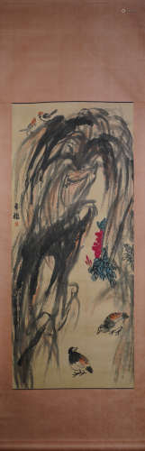 Flower and Bird, Hanging Scroll, Li Kuchan
