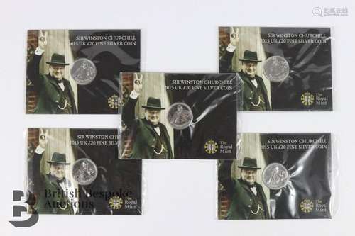 Sir Winston Churchill 2015 UK �20 Silver Proof Coins