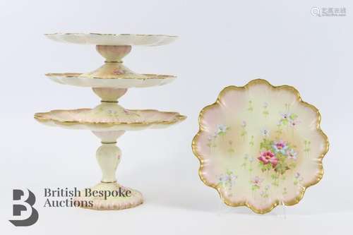 Trio of 19th Century Cake Plates