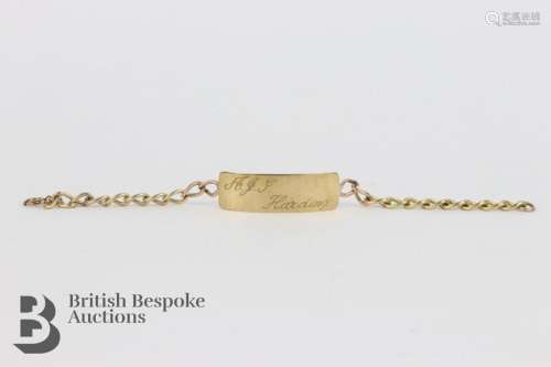 9ct Gold Identity Bracelet