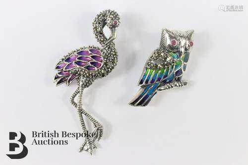 Two Silver Brooches