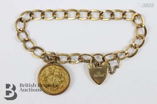 9ct Gold Coin Bracelet