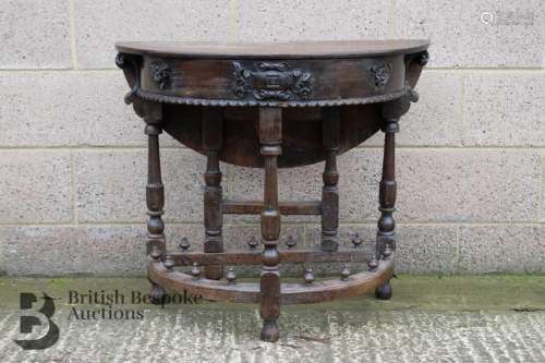 17th Century Drop Leaf Gate Leg Table