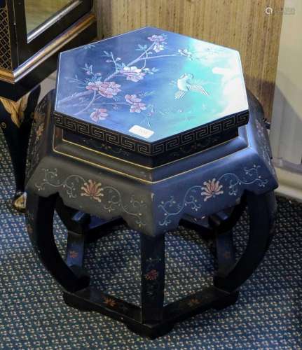 A chinoiserie standard lamp, 152cm high (excluding fittings)...