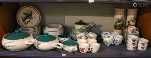 Royal Worcester Evesham dinnerwares, Portmerion Birds of Bri...