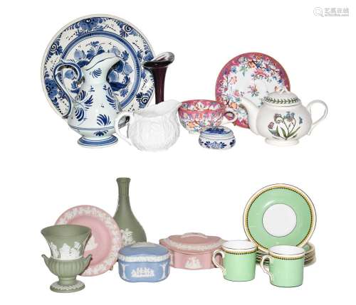 Miscellaneous ceramics, to include: Wedgewood Jasperware, Ad...