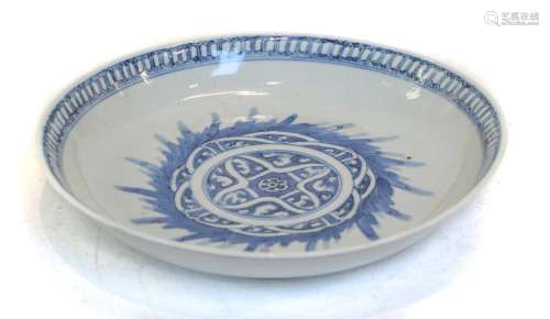 A Chinese porcelain saucer dish, in 17th century style, pain...
