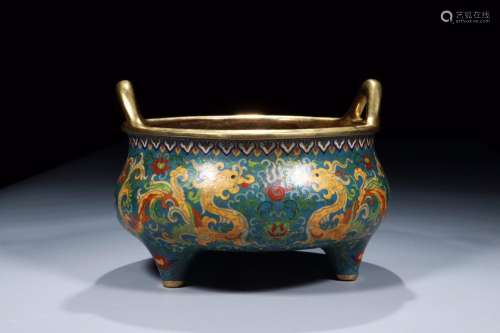 In the  : jintong, cloisonne furnace dragon to the earSize: ...