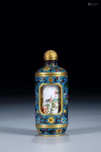 · wire inlay enamel insects wen snuff bottle which transform...