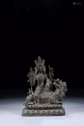 copper foet guanyin caveSize: 22 high 26 cm wide by 11.8 cm ...