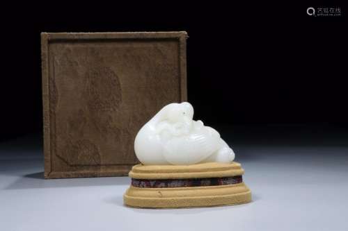 hetian jade carving swansSize: 6.5 cm wide and 9.0 x 5.3 cm ...