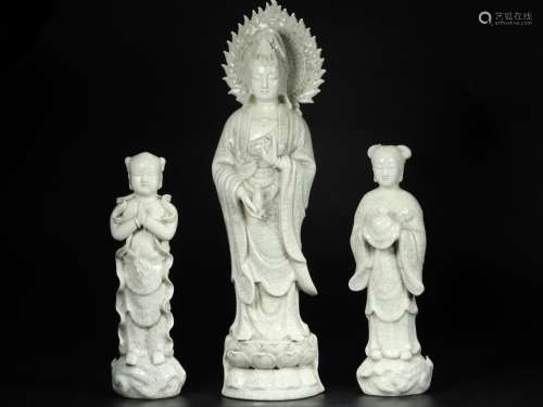 Brother: in the   imitation glaze guanyin boy stands resembl...