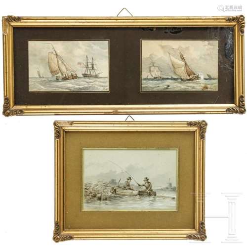 Two Dutch maritime watercolours, 19th century