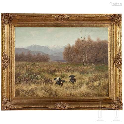 August Mötsch (1869 - 1952) - a German painting of a heather...