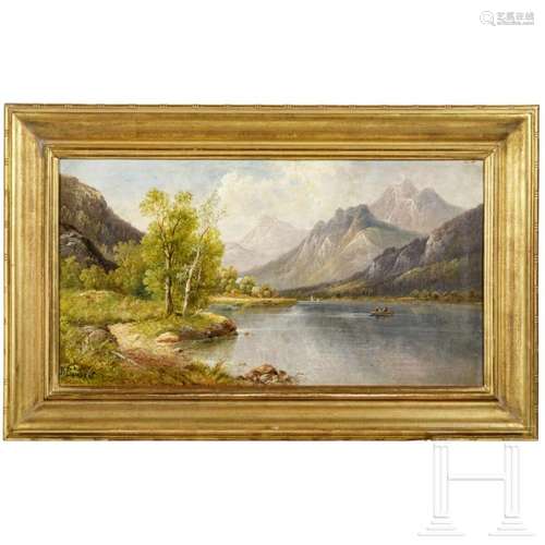 B. Lambert (1843 - 1902/05) - a painting "Am Grundlsee&...