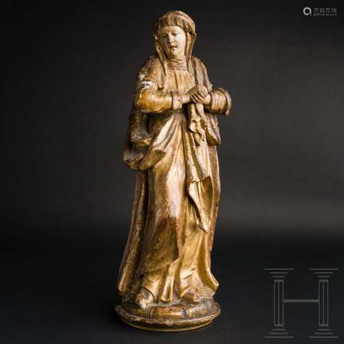 A North German/Flemish statue of a mourning Madonna, circa 1...