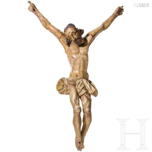 A South German baroque Christ corpus, 17th century