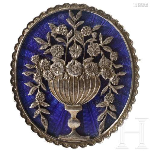 A Viennese silver and enamel brooch, Turiet & Bardach, c...