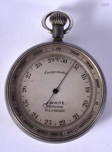 A SCOTTISH J WHITE OF GLASGOW WATCH. 114 grams. 5 cm diamete...