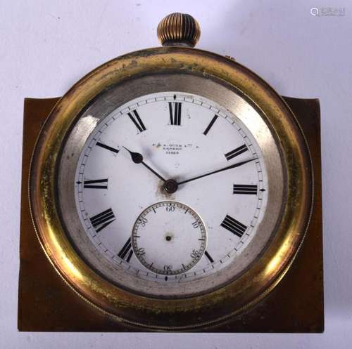 A RARE ANTIQUE BRONZE MOUNTED SHIPS CHRONOMETER WATCH. 301 g...