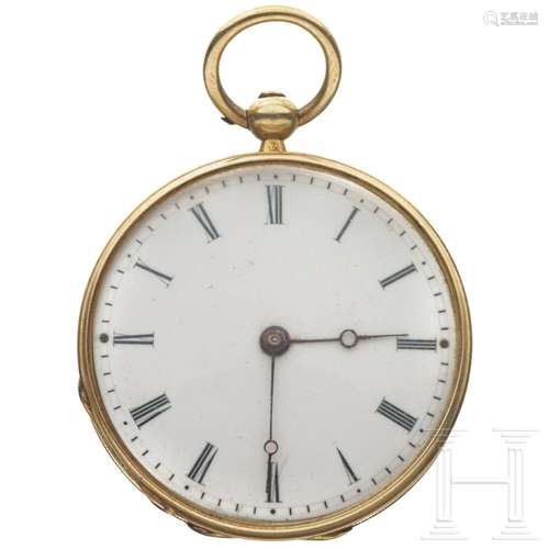 A golden lady's pocket watch, Geneve, De Sufry, late 19t...