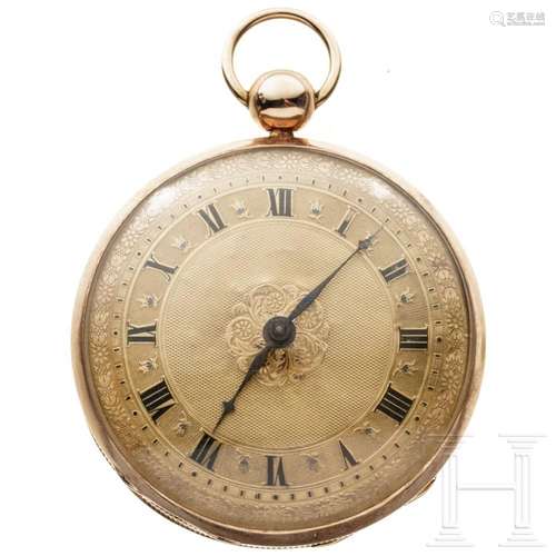 A gold pocket watch, Breguet & Fils, Paris, circa 1820