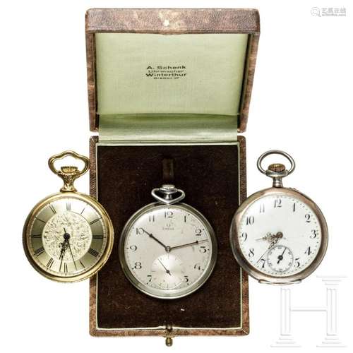 Three German/Swiss pocket watches, 1900 - 1913