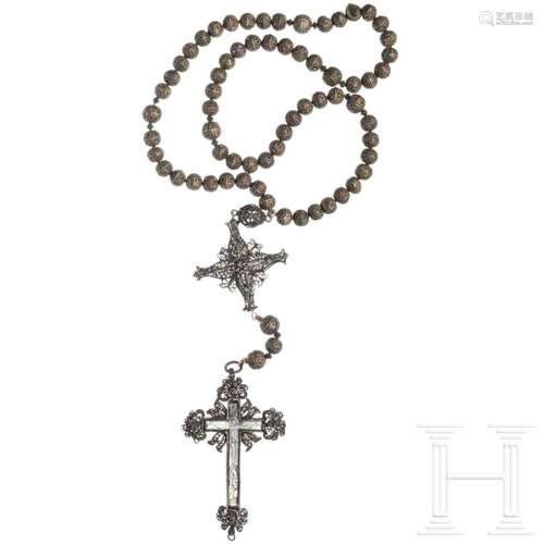 A German filigree rosary, circa 1800