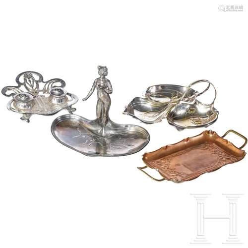 Four Jugendstil objects, circa 1900/10