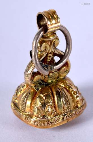 A 9CT GOLD FOB. 4 grams. 3 cm x 1.5 cm.