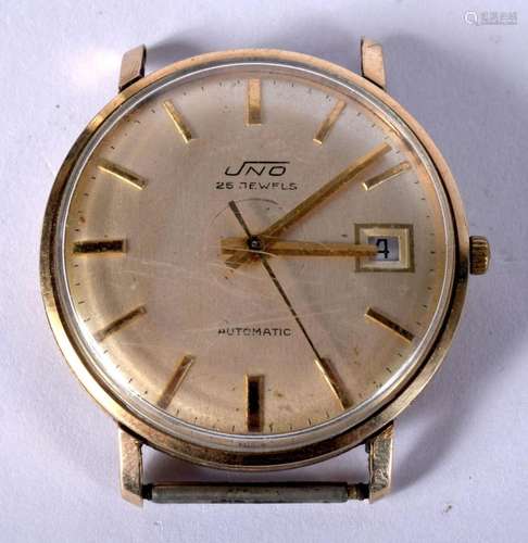 AN UNO WATCH. 25 grams. 3.5 cm inc crown.