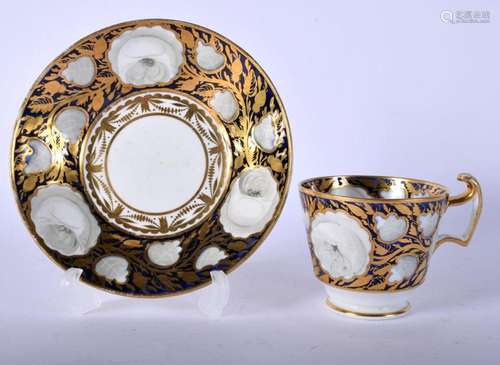 A 19TH CENTURY ENGLISH PORCELAIN TEACUP AND SAUCER Minton or...