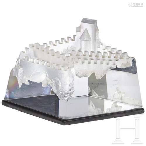 A fancy glass model of a castle, 20th century