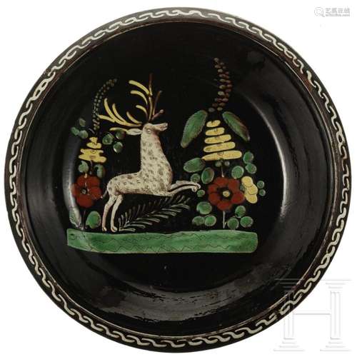 A Swiss ceramic bowl, 19th century