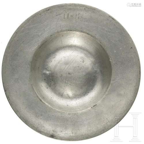 A small pewter-plate, Salzburg, circa 1700